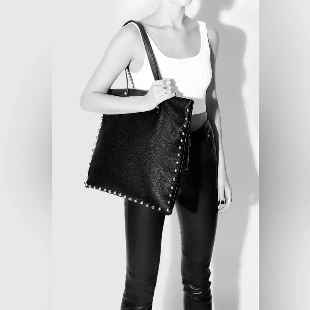 Rebecca Minkoff Milan Tote with Studs in Port - Picture 2 of 12